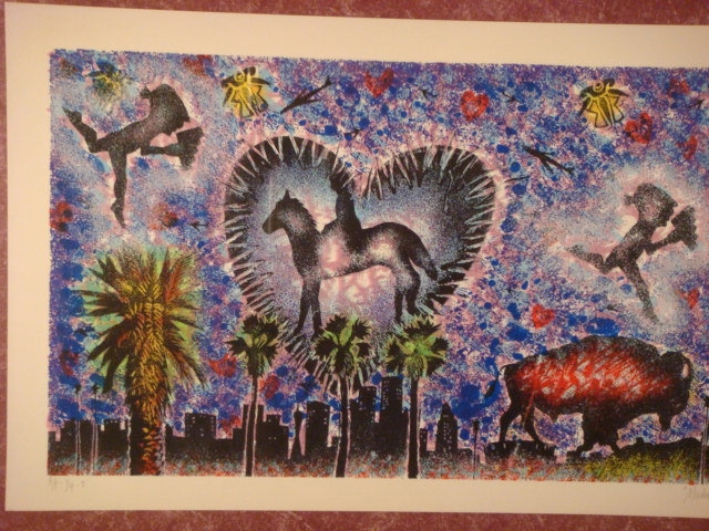 "Madre Tierra, Padre Sol" lithograph diptych by LEO LIMON